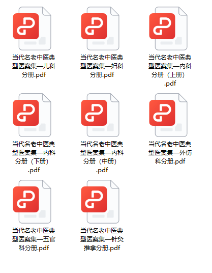 《当代名医典型医案集》[全八册]
